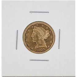 1905 $5 Liberty Head Half Eagle Gold Coin