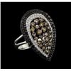 Image 2 : 18KT White and Black Rhodium Plated Gold 2.02ctw Diamond Ring