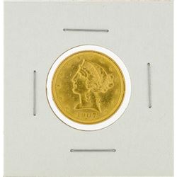 1907 $5 Liberty Head Half Eagle Gold Coin