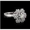 Image 2 : 14KT White Gold 1.06ctw Diamond Ring