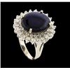 Image 4 : 14KT White Gold 8.24ct Sapphire and Diamond Ring