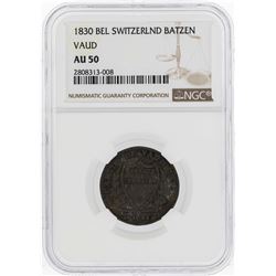 1830 Bel Switzerland Batzen Vaud NGC AU50