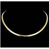 Image 1 : 14KT Yellow Gold Omega Necklace