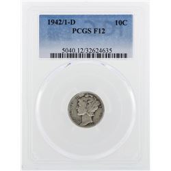 1942/1-D Mercury Dime PCGS F12