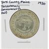 Image 1 : 1936 York County, Maine Tercentenary Commemorative Half Dollar Coin