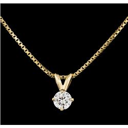 14KT Yellow Gold 0.40ct Diamond Pendant with Chain