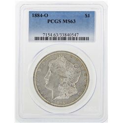 1884-O $1 Morgan Silver Dollar Coin PCGS MS63