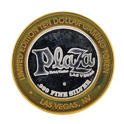 .999 Silver Plaza Hotel and Casino $10 Casino Limited Edition Gaming Token