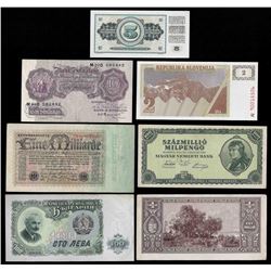 Lot of (7) Assorted Europe Notes