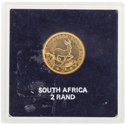1966 South Africa 2 Rand Gold Coin