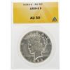 Image 1 : 1928-S $1 Peace Silver Dollar Coin ANACS AU50