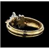 Image 3 : 14KT Two Tone Gold 0.76ctw Diamond Ring