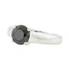 Image 2 : 14KT White Gold 1.28ct Black Diamond Ring