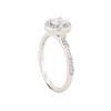 Image 3 : 14KT White Gold 0.61ctw Round Diamond Engagement Ring