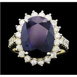 14KT White Gold 8.94ct Sapphire and Diamond Ring