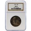 Image 1 : 1957 Franklin Silver Half Dollar Coin NGC MS65