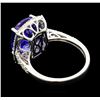 Image 3 : Platinum 7.56ct Tanzanite and Diamond Ring