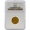 Image 1 : 1909-D $5 Indian Head Half Eagle Gold Coin NGC MS64