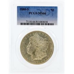 1880-S $1 Morgan Silver Dollar Coin PCGS MS66