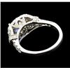 Image 3 : 14KT White Gold 1.19ct Tanzanite and Diamond Ring