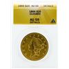 Image 1 : 1866 $20 Liberty Head Double Eagle Gold Coin ANACS Cleaned AU55 Details