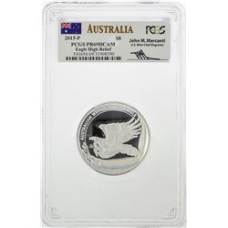 2015-P $8 Australia Wedge Tailed Eagle High Relief 5 oz Silver Coin PCGS PR69DCA