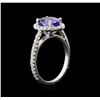 Image 3 : 14KT White Gold 2.32ct Tanzanite and Diamond Ring