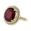Image 1 : 14KT Yellow Gold 7.89ct Ruby and Diamond Ring