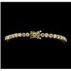 Image 3 : 14KT Yellow Gold 11.34ctw Diamond Tennis Bracelet