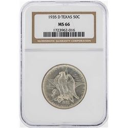 1935-D Texas Half Dollar Coin NGC MS66