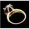 Image 3 : 14KT Yellow Gold 6.14ct Ruby and Diamond Ring