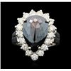 Image 1 : 14KT White Gold 8.54ctw Diamond Ring