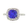 Image 1 : 14KT White Gold 2.99ct Tanzanite and Diamond Ring