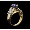 Image 4 : 14KT Two Tone Gold 1.11ct Tanzanite and Diamond Ring