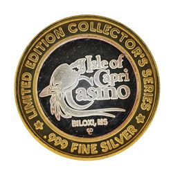 .999 Fine Silver Isle of Capri Casino Biloxi, MS $10 Limted Edition Gaming Token