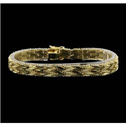 14K Yellow Gold Mesh Design Fashion Bracelet