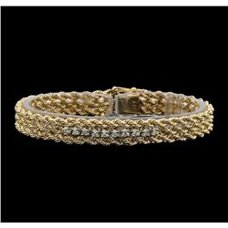 14KT Two Tone 0.50ctw Diamond Bracelet