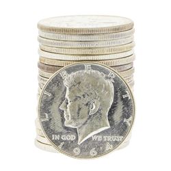 Roll of (20) 1964 Brilliant Uncirculated Kennedy Half Dollar Coins