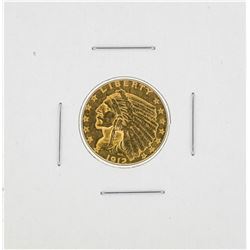 1912 $2 1/2 Indian Head Quarter Eagle Gold Coin