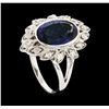 Image 4 : 14KT White Gold 4.29ct Tanzanite and Diamond Ring