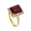 Image 4 : 14KT Yellow Gold 5.96ct Ruby and Diamond Ring