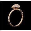 Image 4 : 14KT Rose Gold 0.30ctw Diamond Ring