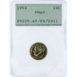1950 Roosevelt Proof Dime PCGS PR65
