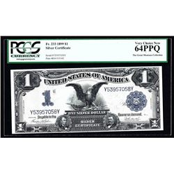 1899 $1 Black Eagle Silver Certificate Note PCGS 64PPQ