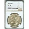 Image 1 : 1881-S MORGAN SILVER DOLLAR NGC MS-65