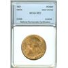 Image 1 : GREAT BRITAIN 1901 PENNY  KM#790  NNC  MS64 RED