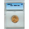 Image 1 : 1952-S LINCOLN WHEAT CENT ICG MS-67 RED RARE THIS NICE!