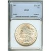 Image 1 : 1887 MORGAN SILVER DOLALR  NNC MS65