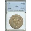Image 1 : 1927-S PEACE SILVER DOLLAR  NNC MS62
