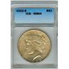 Image 1 : 1922-S PEACE SILVER DOLLAR  ICG MS64